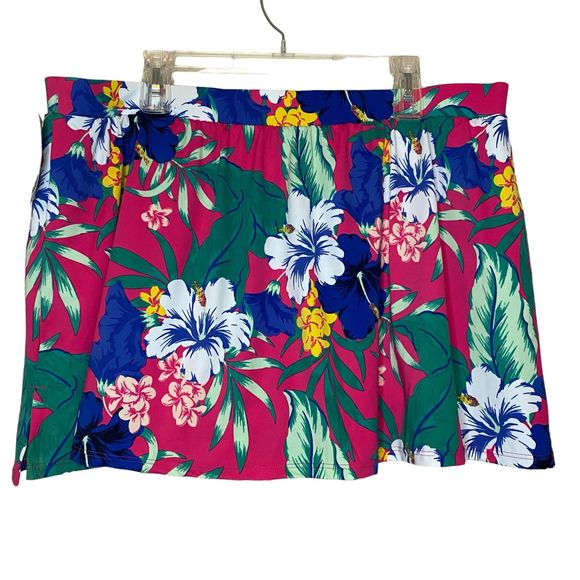 NEW SWIM by CACIQUE woman's plus size 24 floral tropical swim skirt bottom ONLY - Picture 1 of 11